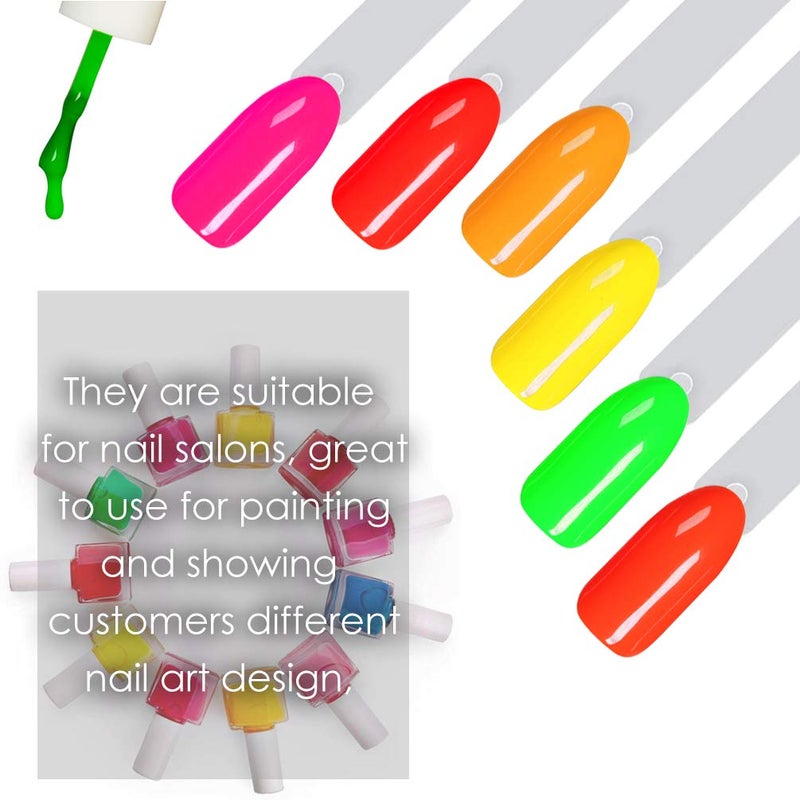 KINGMAS 150 Pcs Nail Swatches Sticks with Ring, Clear Nail Art Color Display False Nail Tips Polish Practice Sticks (1~150 Number Posted) - Image 3